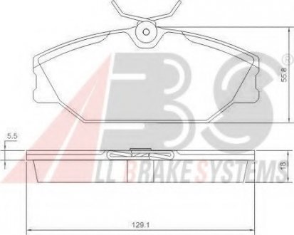 Гальмівні колодки дискові (1 к-т) A.B.S. A.B.S. 37138