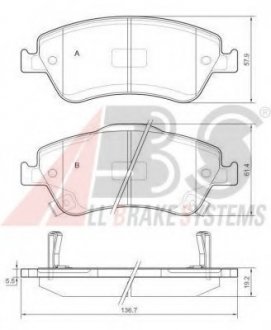 Гальмівні колодки дискові A.B.S. A.B.S. 37620