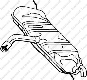 Глушник задній V.W. GOLF V 03-08 BOSAL 233803