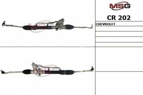 Рулевая рейка с ГУР новая CHEVROLET LACETTI 2005-;DAEWOO LACETTI 2004-,DAEWOO GENTRA 2013- MSG CR202