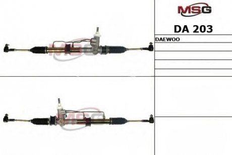 Рулевая рейка с ГУР новая CHEVROLET MATIZ (M200, M250) 05-;DAEWOO MATIZ (KLYA) 98- MSG DA203