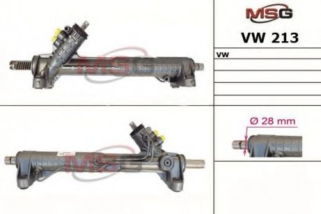 Рулевая рейка с ГУР новая VW TRANSPORTER IV 90-03 MSG VW213