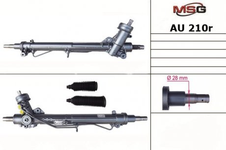 Рулевая рейка с ГУР восстановленная AUDI A4 (8D2, B5) 1994-2000,SKODA SUPERB 2001-2008, Rebuilding MSG AU210R (фото 1)