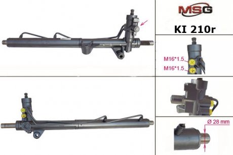 Рульова рейка з ГУР відновлена KIA SORENTO 2002-2009 Rebuilding MSG KI210R