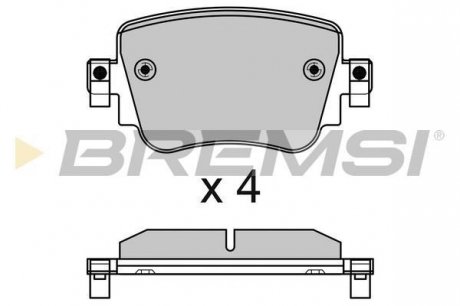 Колодки гальмівні задні Octavia III/Sharan/Audi Q3 12- (TRW) BREMSI BP3623