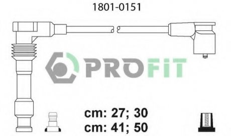 Комплект кабелей высоковольтных PROFIT 1801-0151 (фото 1)