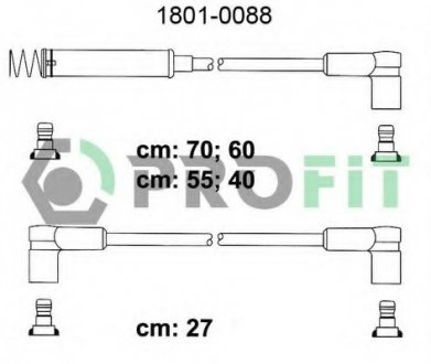 Комплект кабелей высоковольтных PROFIT 1801-0088 (фото 1)