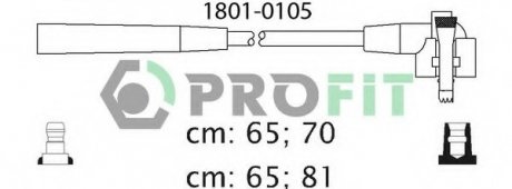 Комплект кабелей высоковольтных PROFIT 1801-0105