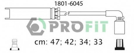 Комплект кабелів високовольтних PROFIT 1801-6045