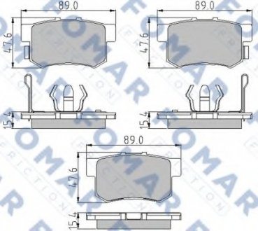Колодки тормозные дисковые FOMAR FO 860781 (фото 1)