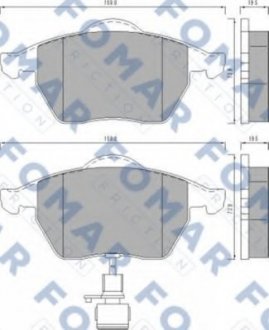 Колодки тормозные дисковые FOMAR FO 495781 (фото 1)