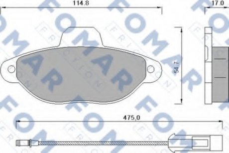Колодки тормозные дисковые FOMAR FO 582881 (фото 1)