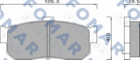 Колодки тормозные дисковые FOMAR FO 488981 (фото 1)