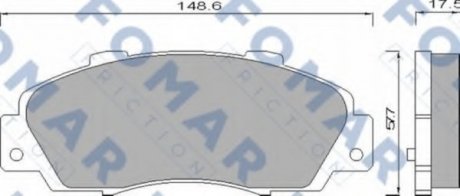 Колодки гальмівні дискові FOMAR FO 488181