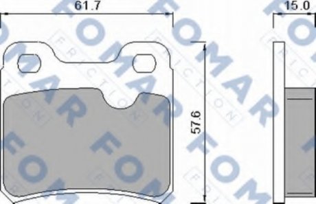 Колодки тормозные дисковые FOMAR FO 445981 (фото 1)