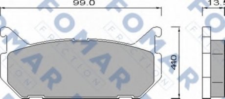 Колодки тормозные дисковые FOMAR FO 455181