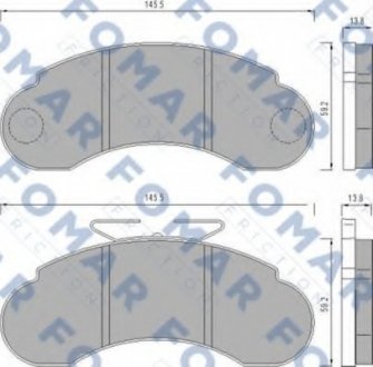 Колодки гальмівні дискові FOMAR FO 458581 (фото 1)