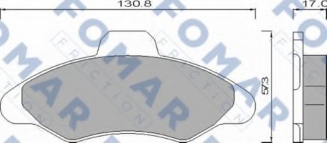 Колодки тормозные дисковые FOMAR FO 432481 (фото 1)