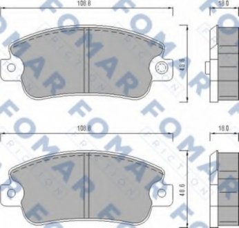 Колодки тормозные дисковые FOMAR FO 433481 (фото 1)