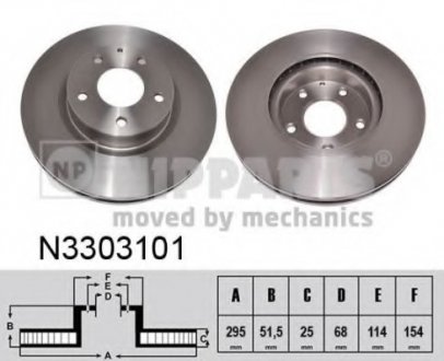 Гальмiвний диск NIPPARTS N3303101