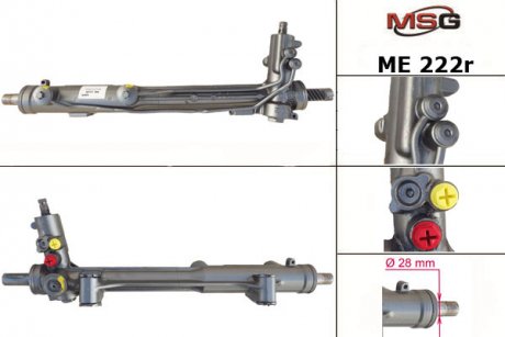 Рулевая рейка с ГУР восстановленная MERCEDES M W163 2002-2006 Rebuilding MSG ME222R