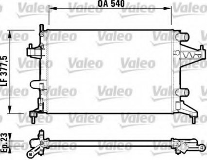 Радіатор системи охолодження VL Valeo 732825