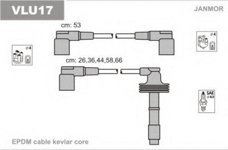 Провода в/в Volvo S70 2.0-2.5 97-00 Janmor VLU17