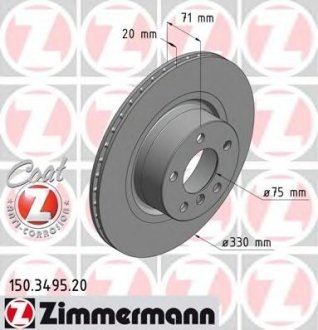 Гальмiвнi диски Coat Z ZIMMERMANN 150349520 (фото 1)