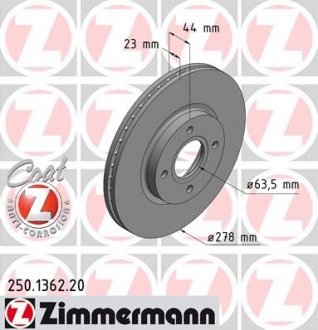 Гальмiвнi диски Coat Z ZIMMERMANN 250136220 (фото 1)