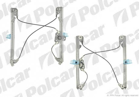 Склопідйомник електричний без електромотора ліва сторона RENAULT MEGANE II (M) 11.02-12.05 (PJ) POLCAR 6012PSG1 (фото 1)