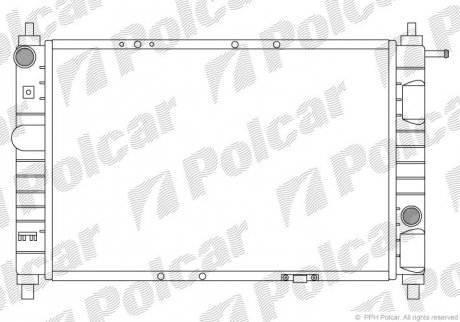 Радиаторы охлаждения 460x297x23 A/P мех. КПП=M AC=(+/-) DAEWOO MATIZ I (PL) 98- 796ccm S-TEC F8CV (POLCAR 290208A