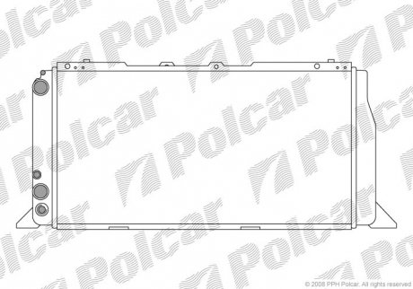 Радиаторы охлаждения 600x310x42 A/P мех. КПП=M/A AC=(+) AUDI COUPE (B3) 88-96 1984ccm 3A (ZJ) POLCAR 130708A2