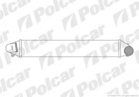 Радиаторы воздуха (Интеркулеры) 572x90x90 A/P пайка КПП=M/A AC=(+/-) VOLKSWAGEN SEAT FORD (P) POLCAR 9550J82 (фото 1)