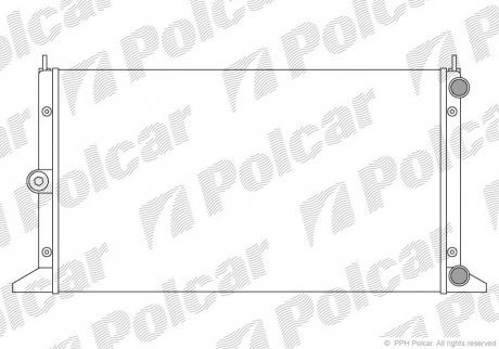 Радіатори охолодження 645x378x34 A/P хутро. КПП=M AC=(+/-) VOLKSWAGEN SEAT FORD (ZJ) POLCAR 324008A3 (фото 1)