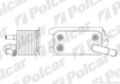 Радіатори олії 137x68x62 A КПП=M/A AC=(+/-) VOLVO S80 04.06- 3192ccm B6324S (PJ) POLCAR 9071L81 (фото 1)