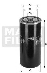 Масляный фильтр, Фильтр, Гидравлическая система привода рабочего оборудования -FILTER MANN WD940