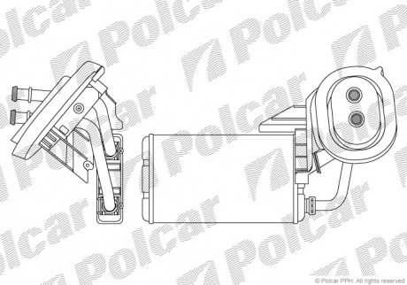 Радиаторы обогрева 235x148x32 A/A пайка КПП=M/A AC=(+/-) RENAULT OPEL NISSAN (Q) POLCAR 6041N82