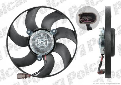 Вентилятор без кожуха 150 W 295 mm 2 болта W+S VOLKSWAGEN SKODA SEAT AUDI (PJ) POLCAR 133123U51