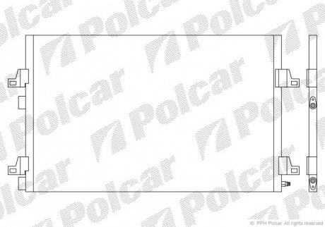 Радіатори кондиціонера A/A паяння C AC=(+) RENAULT ESPACE 02- 2958ccm P9X (PJ) POLCAR 6052K8C2 (фото 1)