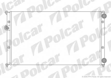 Радиаторы охлаждения 630x377x34 A/P мех. КПП=M AC=(+) SEAT VOLKSWAGEN (ZJ) POLCAR 952408A5