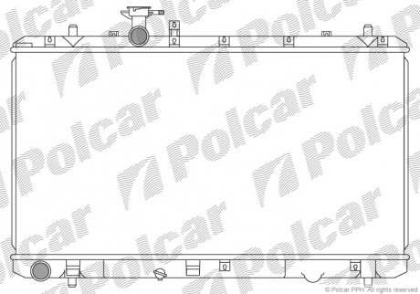 Радиаторы охлаждения 710x375x26 A/P пайка КПП=M AC=(+/-) SUZUKI FIAT (P) POLCAR 7435081 (фото 1)