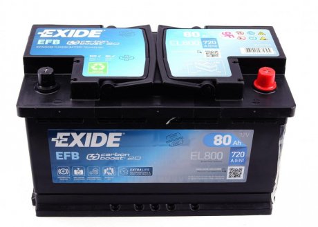 Стартерна акумуляторна батарея, Стартерна акумуляторна батарея EXIDE EL800 (фото 1)