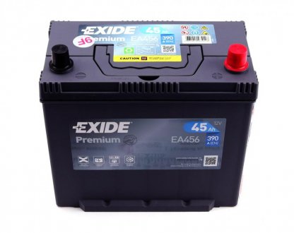 Стартерна акумуляторна батарея, Стартерна акумуляторна батарея EXIDE EA456 (фото 1)