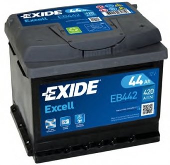 Стартерна акумуляторна батарея, Стартерна акумуляторна батарея EXIDE EB442 (фото 1)