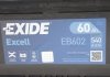 Стартерна акумуляторна батарея, Стартерна акумуляторна батарея EXIDE EB602 (фото 4)