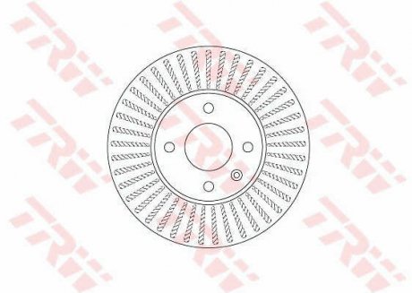 Диск гальмівний (1 шт.).) CHEVROLET Aveo(T300)/Cobalt "F D=256mm "11>> ="" TRW DF6254