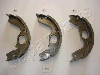 Комплект гальмівних колодок, стоянкова гальмівна система JAPANPARTS GF503AF (фото 1)