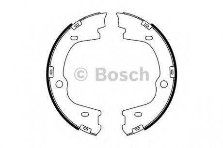 Комплект тормозных колодок, стояночная тормозная система BOSCH 0986487778 (фото 1)