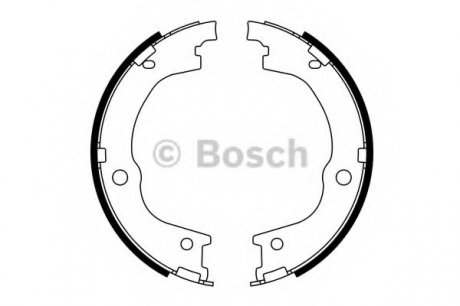 Комплект тормозных колодок, стояночная тормозная система BOSCH 0986487780 (фото 1)