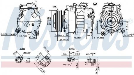 SPR╩пARKA KLIM BMW 1/3/4/X3/X4 1,6-3,0D 10- NISSENS 890622